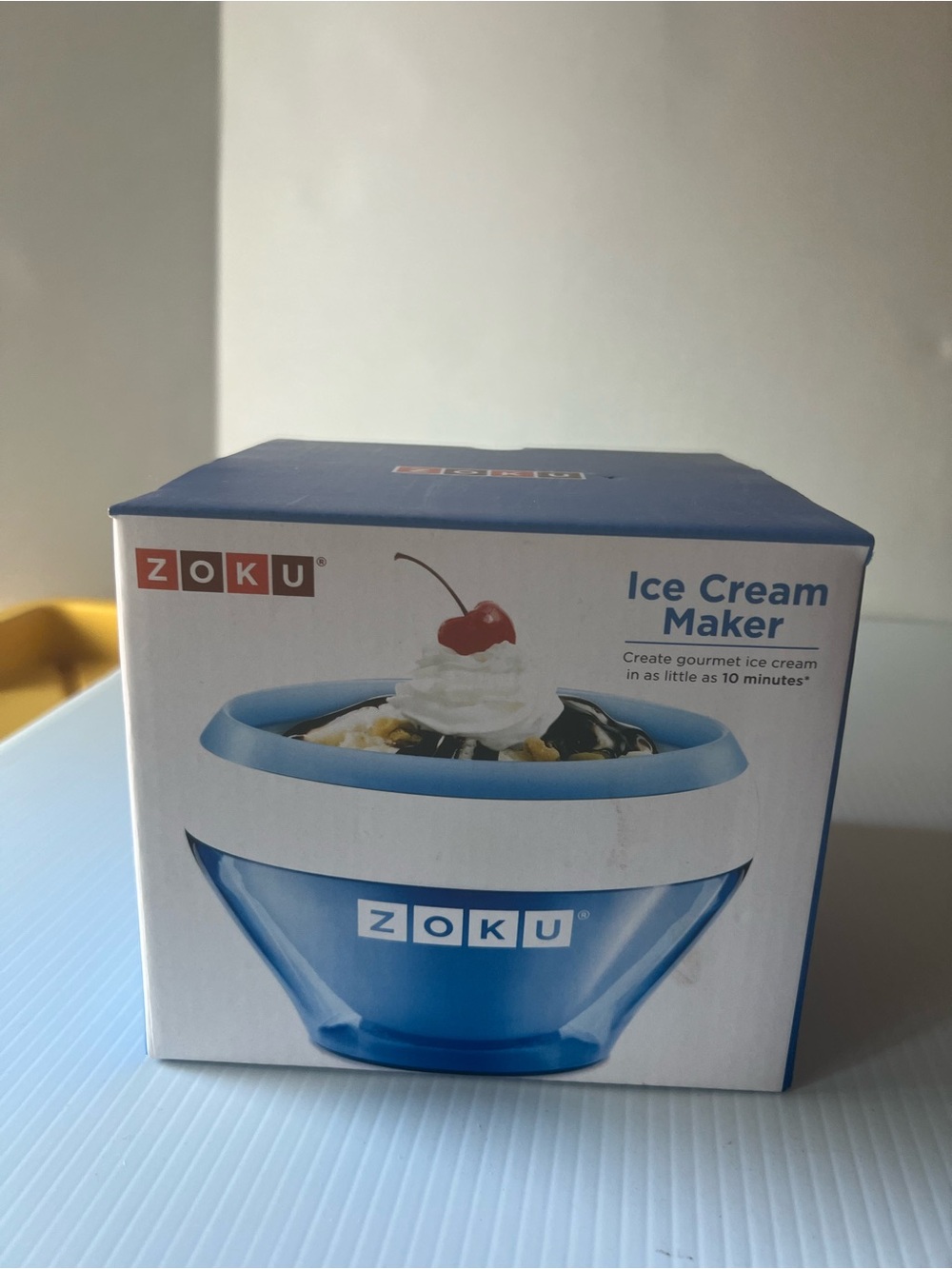 Zoku Ice Cream Maker Blue NIB GELATO SORBET SHERBERT BPA & PHTHALATE FREE